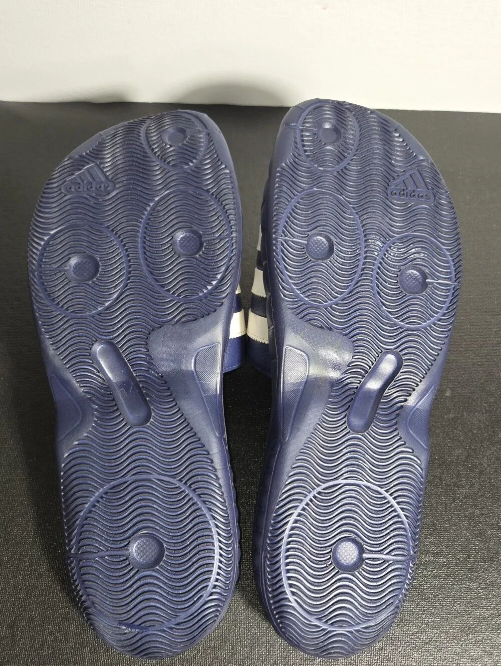 Rare Adidas Slides Mens Size 14 Black Cloudfoam Superstar Sandals Slip On...